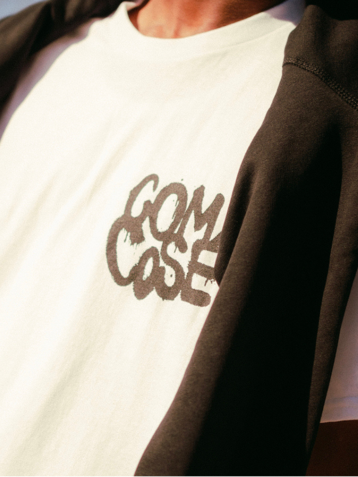 COMA_COSE / Spray Logo White T-shirt