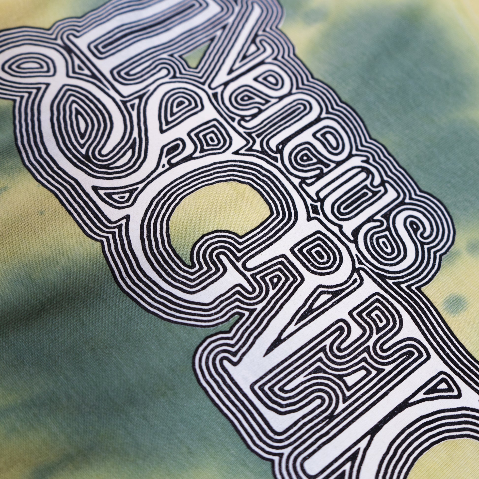 Venerus_Official_Merch_Fantasia_il_Segreto_Crop Top Tie Dye yellow green