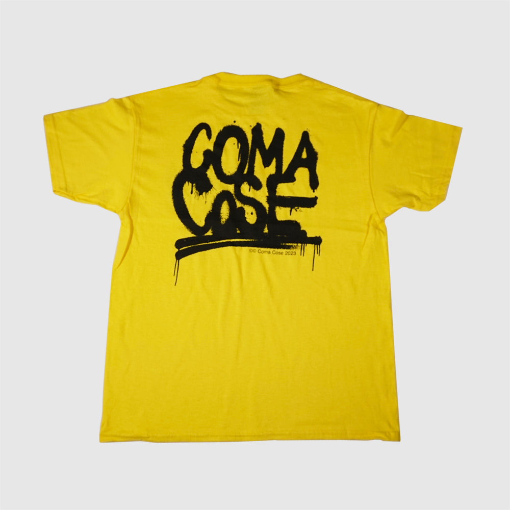 COMA_COSE / Spray Logo Yellow T-Shirt