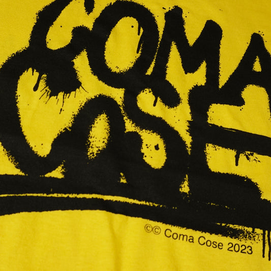 COMA_COSE / Spray Logo Yellow T-shirt