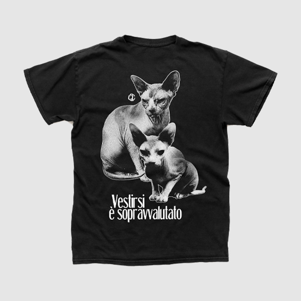 COMA_COSE / MIAO2 Black T-shirt