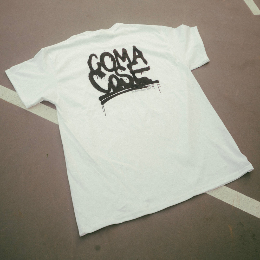 COMA_COSE / Spray Logo White T-shirt