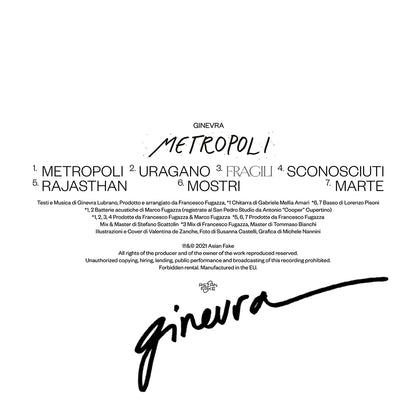 GENEVA / METROPOLI - Autographed vinyl [Ed. Limited]